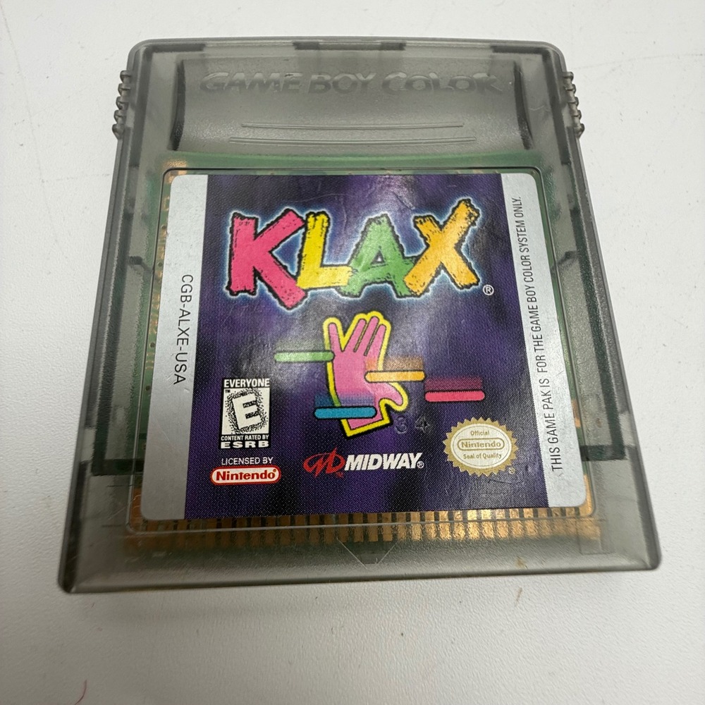 Klax Nintendo Game Boy Color GBC Video‎ Game Cartridge CGB-ALXE-USA Midway
